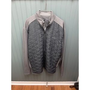 Callaway Golf Jacket Mens‎ XL Gray Quilted Full Zip Long Sleeve Warm